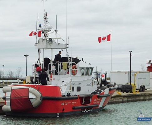 Cobourg Harbour – CCGS CAPE RESCUE, A DREDGE AND…. CORMORANTS???